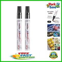 2 Pack Permanent Black Paint Pens – Quick Drying & Waterproof for All Surfaces