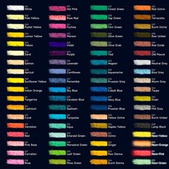 72 Long Chalk Pastel Set – 72 Vibrant Colors, 4 Fluorescent, 6 Drawing Papers, A