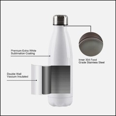 17 OZ Sublimation Blank Stainless Steel Water Bottle cola style, case of 50