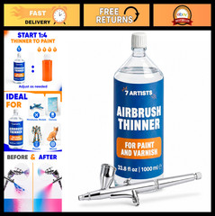 Acrylic Paint Thinner 33.8 fl oz – Water-Based Reducer & Flow Improver for Model
