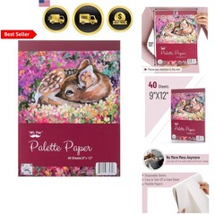 Disposable Paint Palette Paper Pad 9×12 Inches 40 Sheets for Acrylic Watercolor