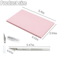 5 Pack 4×6 Inch Rubber Art Soft Linoleum Carving Block for Printmaking Stamp