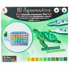 10pk Aquamarkers Calligraphy Markers Dual Tip Water Based Markers Set Greens