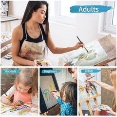 Angular Paint Brushes Set, 6 Pcs Angled Paintbrushes for Angle – 6 Pcs, Black