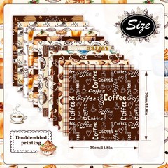 Konsait 24 Sheets Coffee Scrapbook Paper 12×12, Double Sided brown
