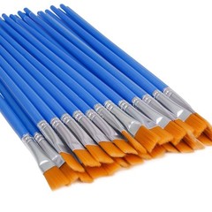 UPINS 20 Pcs Flat Paint Brushes, Small Brush Bulk for Detail 7mm, Blue