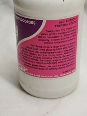 Vintage Dry Temp Powder Tempera Black Nontoxic Watercolor Paint 16 ounce opened