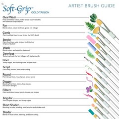 Royal & Langnickel 5-pc Paint Brush Set with Zip Pouch, Silicone-Grip Handles