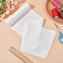 39×6 Inch White Rib Cuff Stretch Fine Ribbing Knit Fabric Elastic Waistband