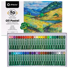 Oil Pastels Set of 50 Colors (8 x 60 mm), Soft Oil Pastels for Art Painting, …