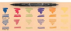 Dual Tip Leather Dye Markers Set Of 6 Bright Colors Permanent Non Toxic