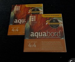 2sets Of 4 (8)Ampersand Watercolor Painting Aquabord 1/8 “Flat Profile 4″x4”