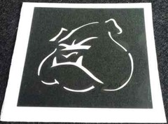 5 – 25 bulldog stencils etching glass Frenchie Staff Pit bull English French
