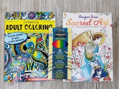 SARGENT ART 12 Count 7″ Non Toxic Colored Pencils & 2 Kappa Adult Coloring Books