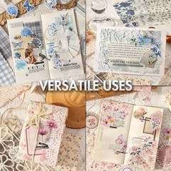 Vintage Floral Scrapbook Paper & Junk Kit – 400Pcs – 4 Pack