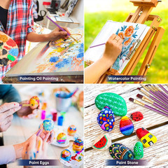 Paint Brushes Set, 20 Pcs Paint Brushes for Acrylic Painting, Oil Watercolor Acr