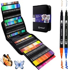 120 Colors Dual Tip Markers for Adults Coloring Books