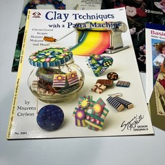 Polymer Clay Art Instruction Books Lot of 5 Clay Techniques Dollmaking Mixed