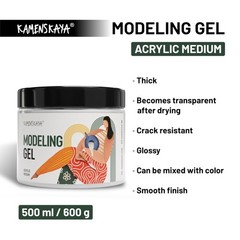 Gel Medium For Acrylic Paint 16.9 Fl Oz 500 Ml Bottle Art Supply