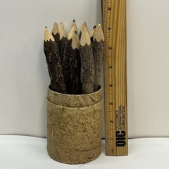 colored pencil set made from real natural twig tree bark crafts rustic