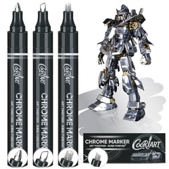 Mirror Chrome Markers Set 3pc Permanent Paint Pens for Art Crafts