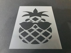 Pineapple #1 Stencil 10mm or 7mm Thick, Crafts, Fruit, Vegetable, Tropical