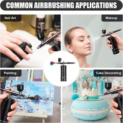 Airbrush Kit, Rechargeable Cordless Airbrush with Compressor, Non-Clogging Hi…