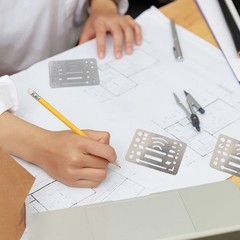 4 Pieces Eraser Shield Template 3.7 x 2.4 inches and 3.6 x 2.2