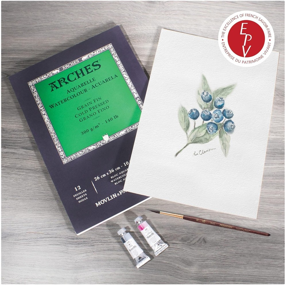Professional Watercolor Paper Pad, 12 Sheets