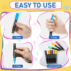 Chalk Markers, 30 Colors Liquid Chalk Markers for Blackboard Chalkboard Calendar