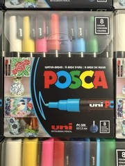 9 Pks POSCA Acrylic Paint Marker Set Water-based Lot of 72 Markers PC-5M & PC-3M