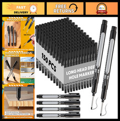 150 Pcs Long Nib Marker Pens – Quick Dry Waterproof Markers for Metal, Glass, Ti