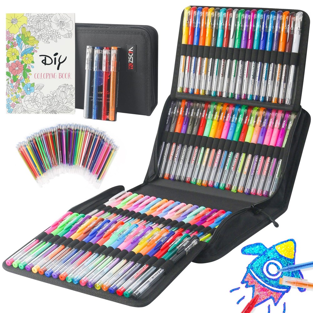 202 Pack Pen For Adults Coloring Books, 104 Artist Pens Include 100 Colored P…