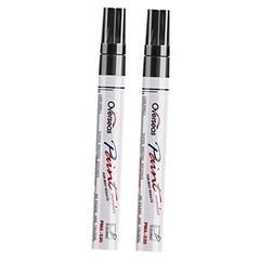 Permanent Paint Pens Markers – 2 Pack Single color Oil Based Paint Black