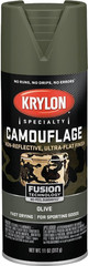 Camouflage Paint, Ultra Flat, Olive, 11 Oz.
