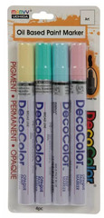 Marvy Uchida DecoColor Broad Tip Paint Markers – 4 Piece Set Various Colors New