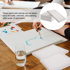5Pcs Small White Canvases for Painting Bulk with Solid Wood Frame