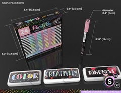 TOOLI-ART Acrylic Paint Markers Pens: Special Colors for Rock, Canvas, Wood, Fab