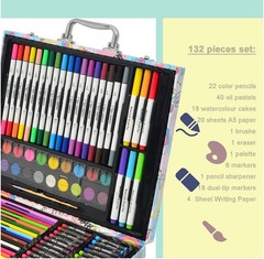 132-Piece Art Set Deluxe Professional Color Set Art Set Crafts Drawing Painting
