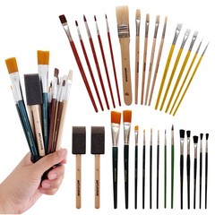 Paint Brushes Set Detail Brush For Kids Craft Watercolor Oil Gouache Face Art