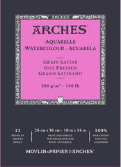 – Pad Enc 26X36 12H Aquarelle 100% Satin 300G White NAT (A1795098)