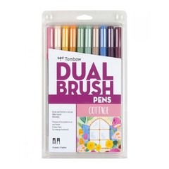Tombow 56216 Dual Brush Pen Art Markers, Cottage, 10Pack. Blendable, Brush an…