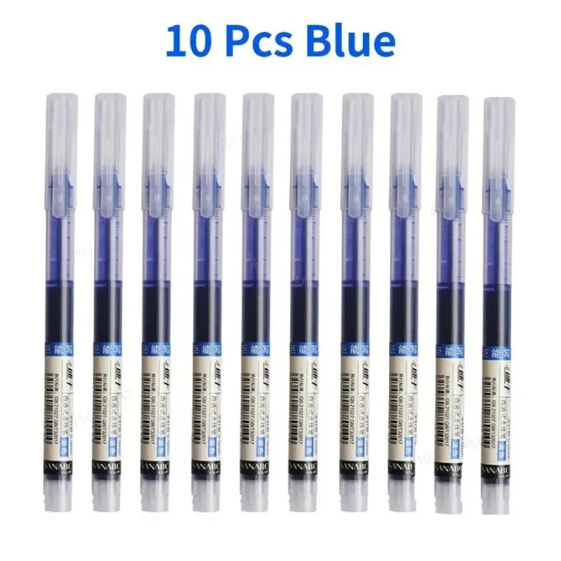 10pcs Needle Tip Gel Ink Pens 0.5mm Smooth Quick-Dry Writing School Office Set