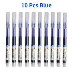 10pcs Needle Tip Gel Ink Pens 0.5mm Smooth Quick-Dry Writing School Office Set