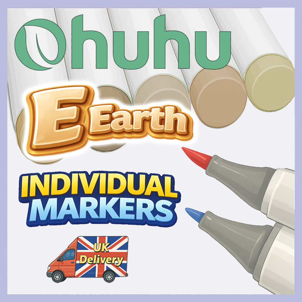 Ohuhu Honolulu B Alcohol Markers – E (Individual, Brush & Fine Tip)