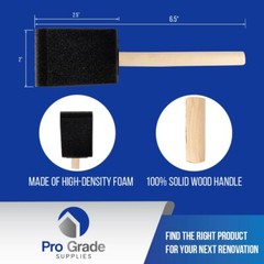 Pro Grade Foam Brushes 2 Inch 48 Piece Poly Foam Brush Set