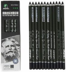 Charcoal Pencil Set – 12Pcs/Pk – Black Free Cutting Paper Handle Charcoal Pencil