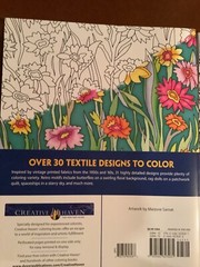2~ Creative Haven Coloring Books Textiles & Belles~Blossoms