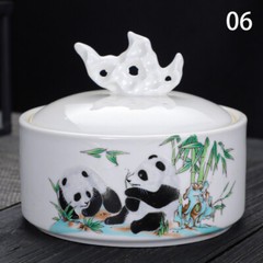 Ink Pool Table with Cover Ceramic Cartridge Bowl Plate Supplies Pen Holder NEW.