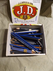 Vintage Artist Pencil Lot Drawing Pencils Charcoal White Pastel Pencils Used